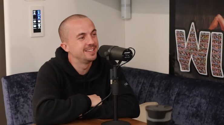 Frankie Muniz talking on microphone